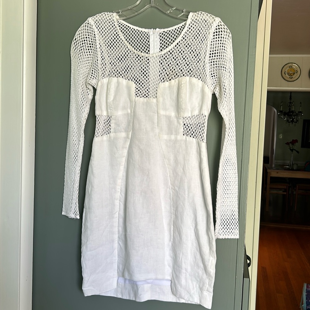 White mini dress designed in Australia from Nasty Gal
